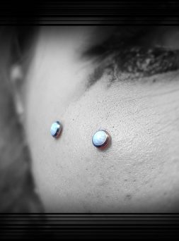 double dermal anchor cheek