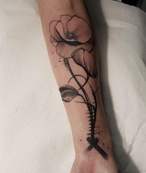 abstract flower tattoo